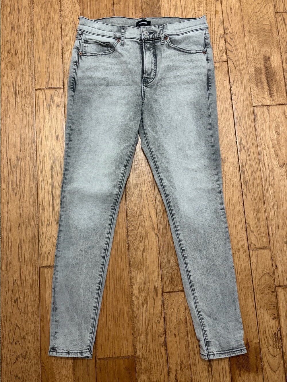 Express Grey Skinny Jeans